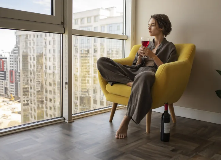 Ambiente silencioso com janela acústica em apartamento mostrando conforto e redução de ruído externo